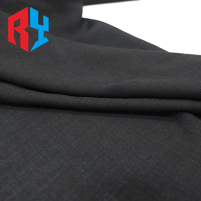 2024 newest wholesale quantity 100% polyester plain soft pure linen fabric for clothes black Muslim abaya fabric