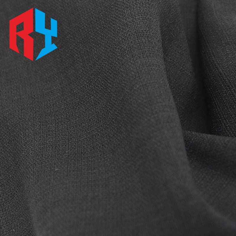 2024 newest wholesale quantity 100% polyester plain soft pure linen fabric for clothes black Muslim abaya fabric