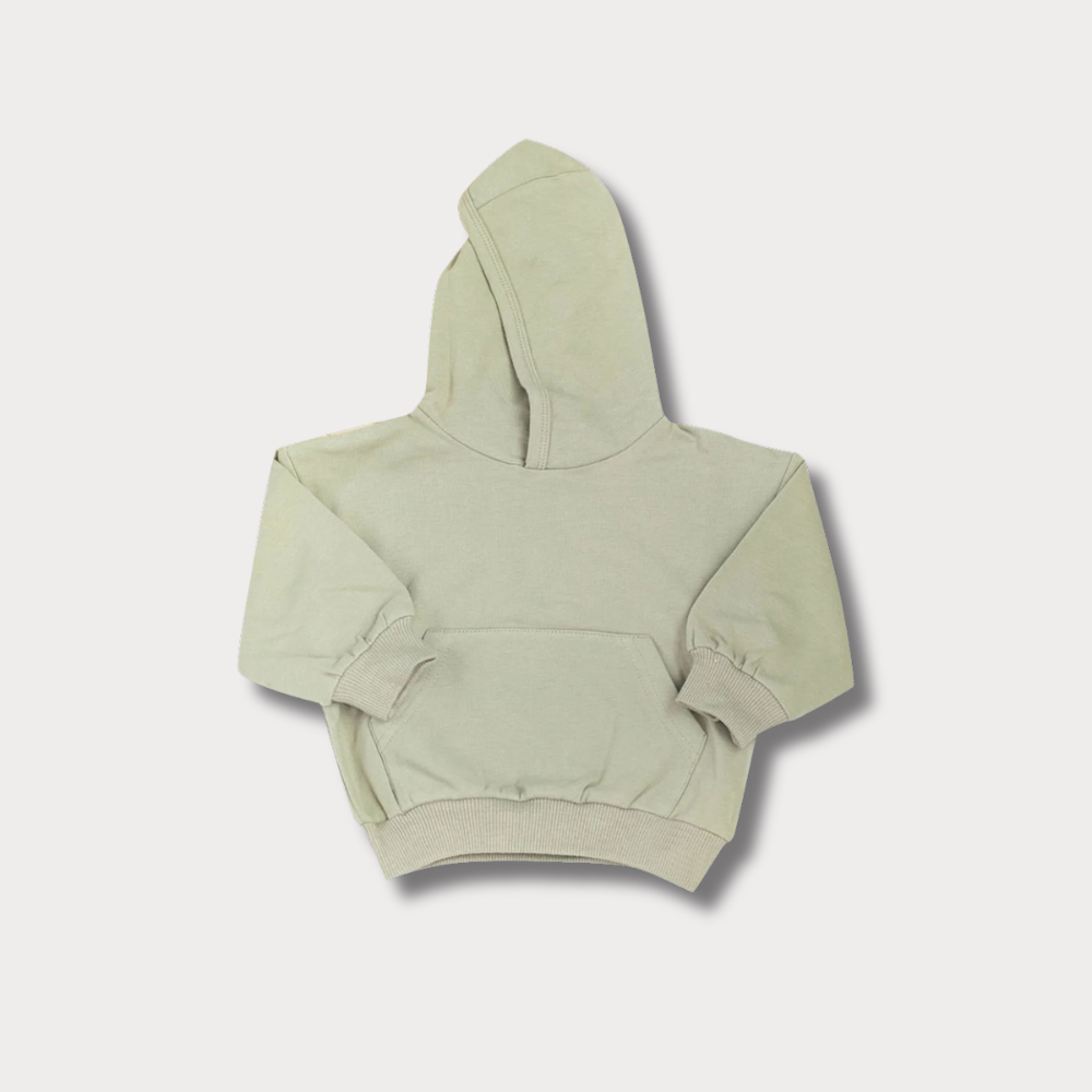 Custom Logo Kangaroo Pocket Hoodies for Boys & Girls Long Sleeve Baby Sweatshirts & Hoodies Knitted Fabric Children's Clothing