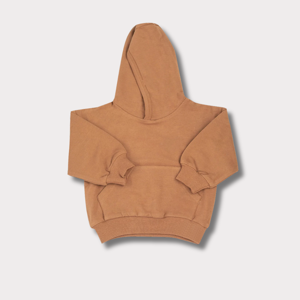 Custom Logo Kangaroo Pocket Hoodies for Boys & Girls Long Sleeve Baby Sweatshirts & Hoodies Knitted Fabric Children's Clothing