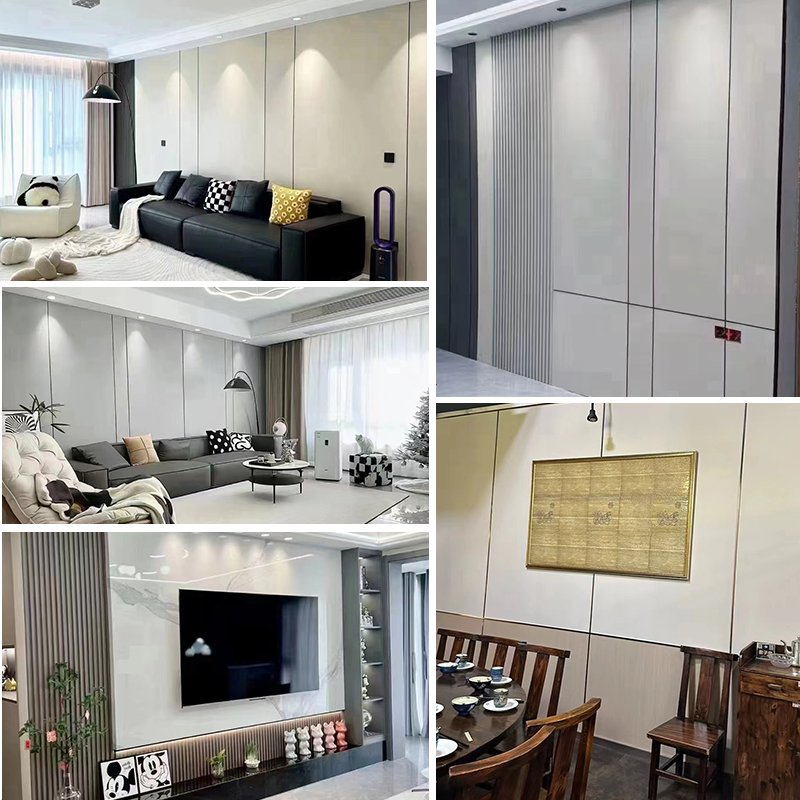 Factory supplied unpainted PVC carbon crystal board bamboo carbon fiber wood decorative panel 8mm bamboo charcoal mirror panel