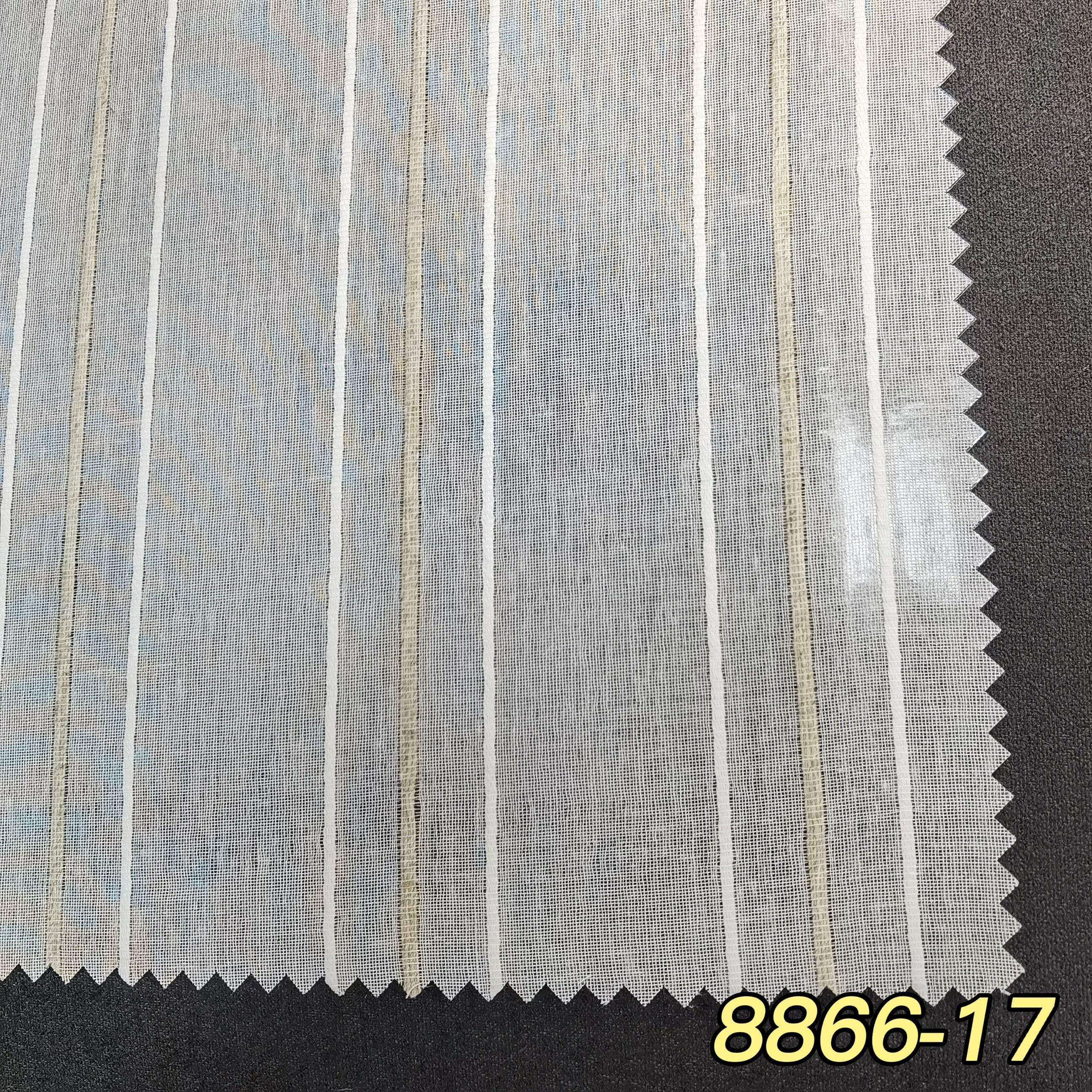 Low price Faux Linen Design Transparent Sheer Curtain Fabric