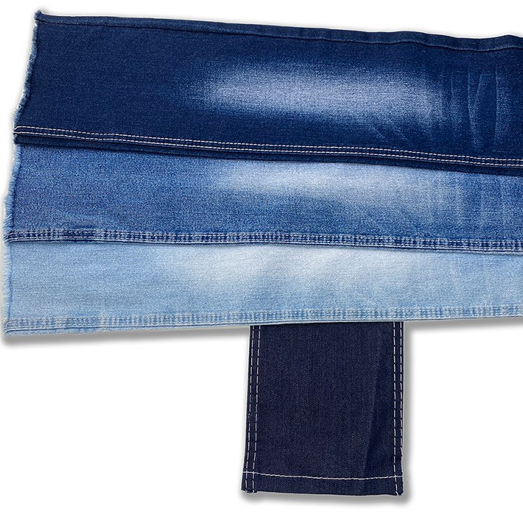 Cheap denim fabric made in China factory resistant linen slub cotton medium stretch denim fabric 12OZ denim clothing fabric