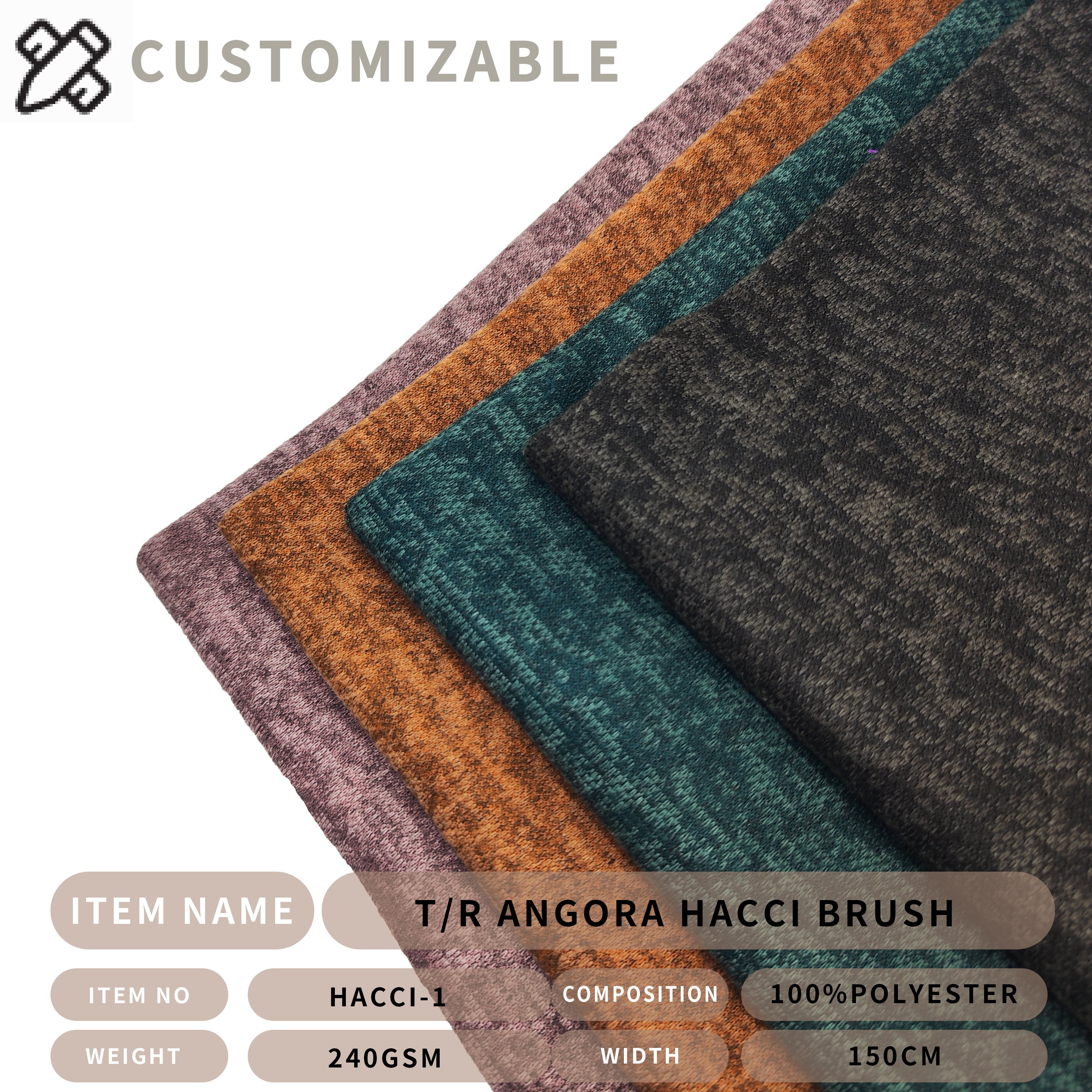 SHAOXING YUEYANG TEXTILE INDIAN FABRIC Hacci ANGORA 100% Polyester Flax Knitting Jersey Fabric for women garment cheap quality
