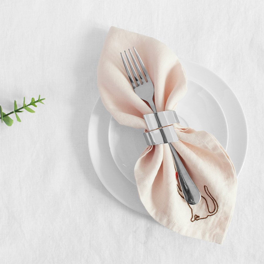 Custom High Quality Ins Style Stone Washed 100% Natural linen Table Napkins Wedding Napkin