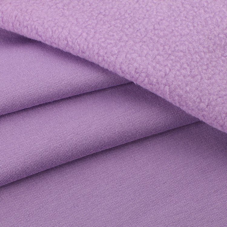 32S Knitted Customized Color Smooth Feeling Polar Fleece Fabric For Sportswear