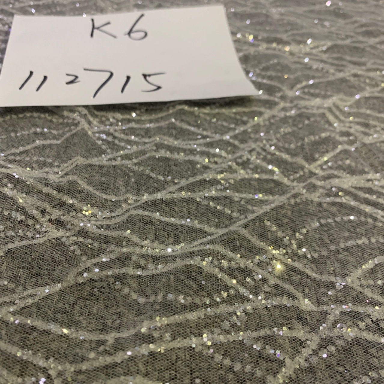 Spot Pattern K6 Pattern Wedding Dress Fabric Mesh Sprinkle Glitter Tulle Gold Leaf Gold Spray Pattern Fabric