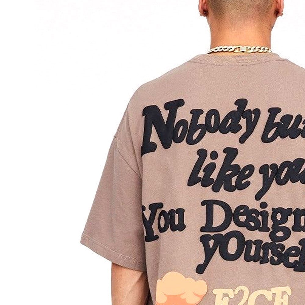 High quality t-shirt puff print Custom 3D men's T-shirt 100% cotton tshirts fashion tshirts for men