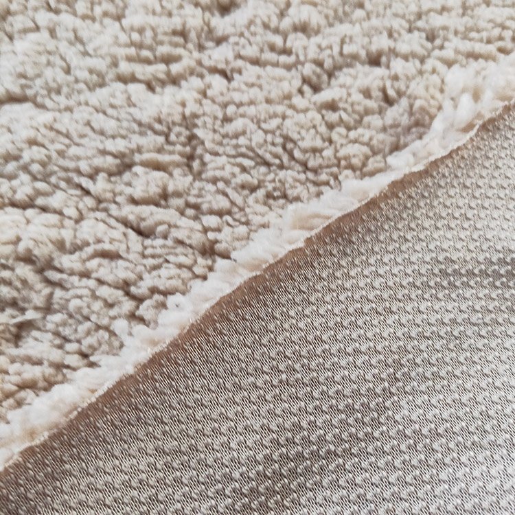 Winter polyester wholesales knitted lamb wool sherpa fabric faux fur for garment
