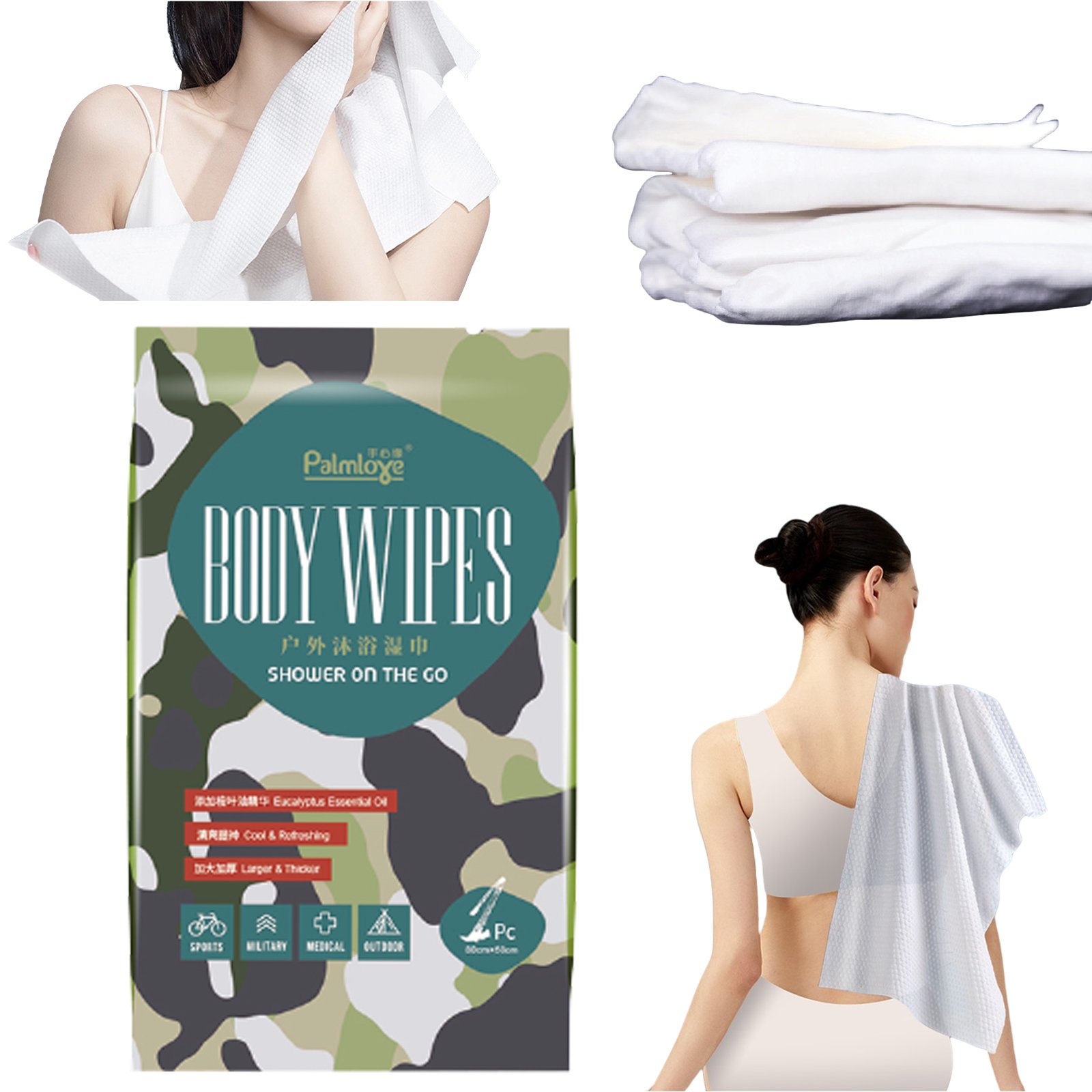Body wet wipe fabric Eco Friendly Bamboo Wipes Makeup Large Size Body wet wipe fabric Eco Friendly Washable Outdoor