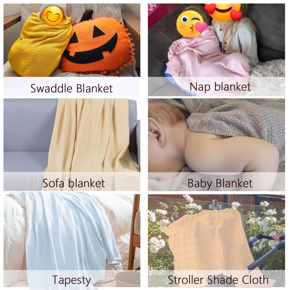 Baby Bedding Wholesales Summer soft plain bamboo baby blanket organic cable knitted rhombus blanket bamboo baby blanket