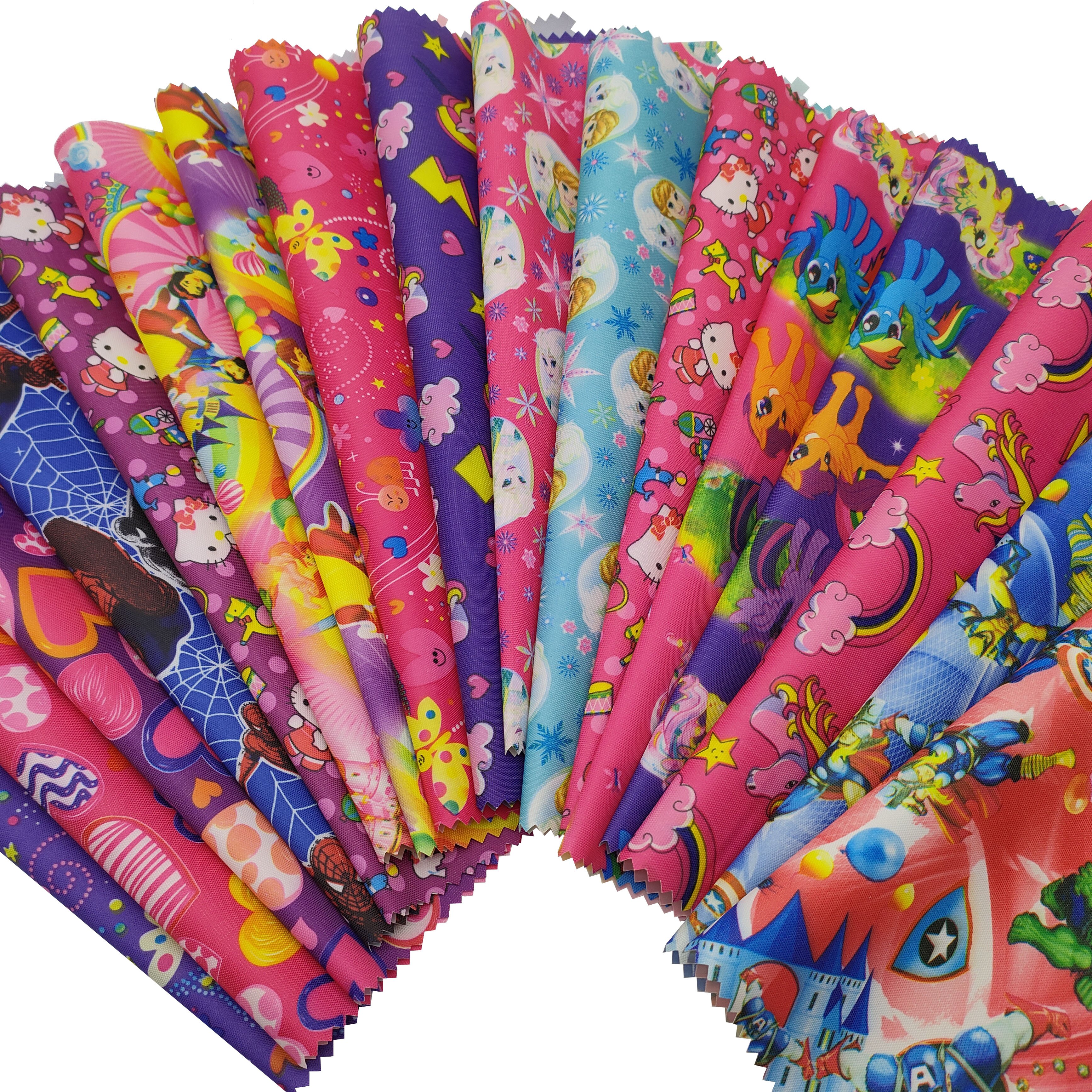Printed Fabric Factory Hot Selling 420D PVC Printed 100% Polyester Waterproof Oxford Blackout Fabric Woven Coated A4 Size Sample