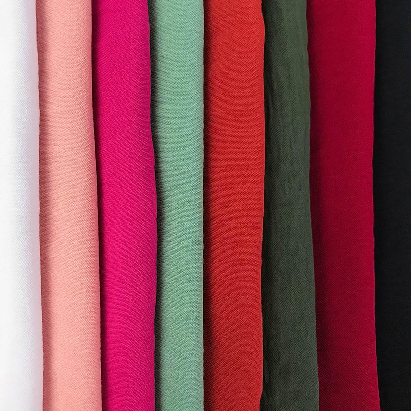 Africa Wholesale Muslin Abaya Stretch CEY Textile Woven Fabric 100% Polyester Customized Stretchable Fabric Plain Garment, Dress