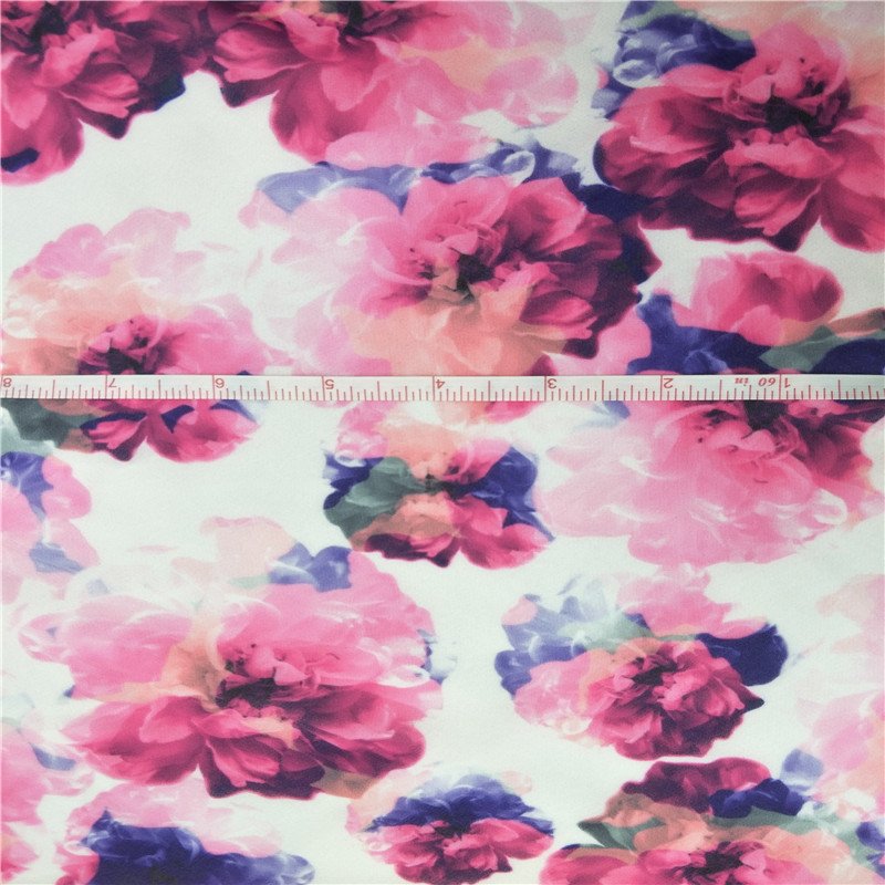 Mango Custom Digital printed floral design 100% polyester 75D pearl chiffon fabric for hijab