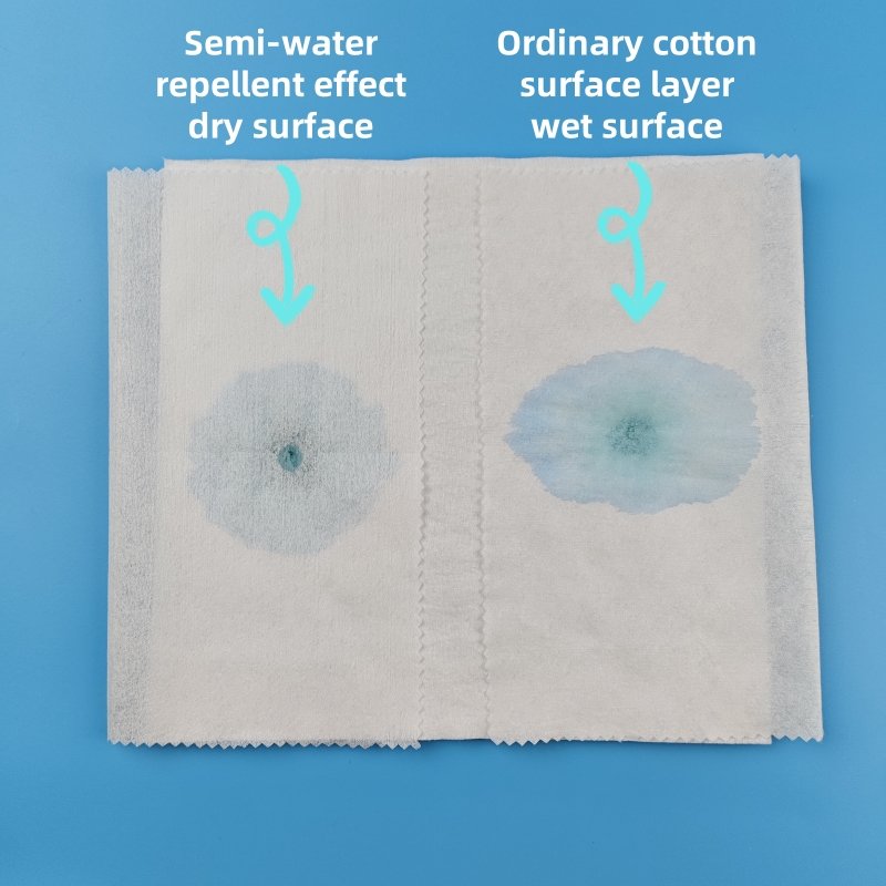 Biodegradable ladies sanitary napkin surface wholesale 100% cotton super absorbent spunlace non-woven fabric