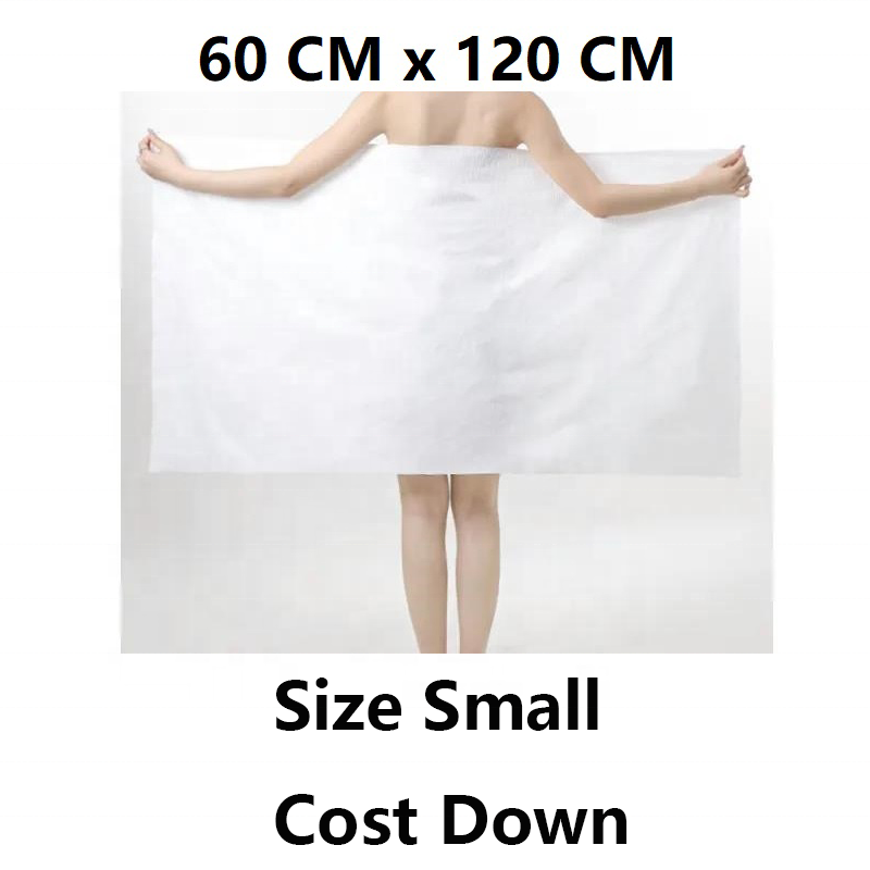 60*120 Wholesale Plant Fiber Not Slippery Portable Non-woven Fabric Popular Size Single Use Spa Towel, Disposable Bath Towel