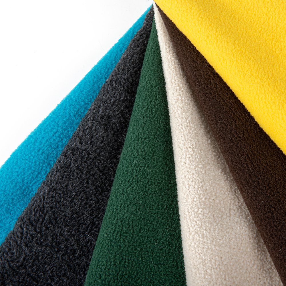 Micro polar fleece fabric brush 100% polyester anti pilling micro fleece fabric from China Winter Coat Lining Fabric