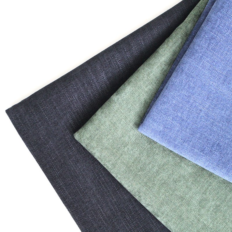 Wholesale Custom Solid Color Linen Look Sofa Upholstery Materials Fabric For Furniture