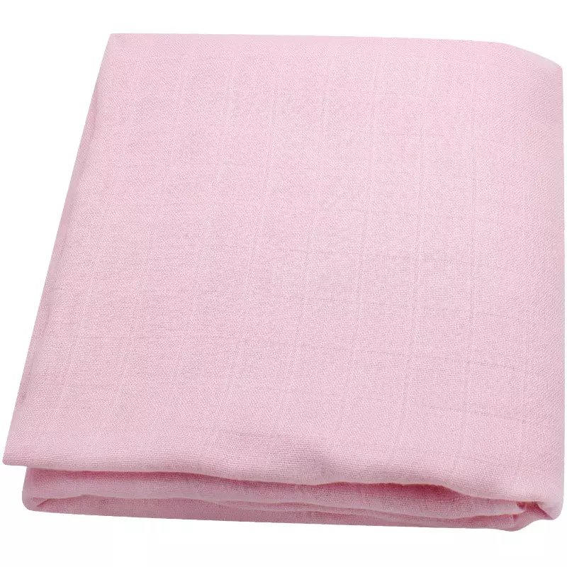 2022 New Color Gots Organic Bamboo Cotton pure color Solid Plain Baby Muslin throw Blanket For Summer Spring