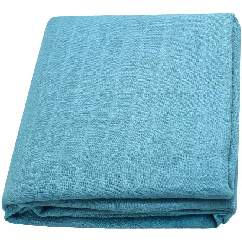 2022 New Color Gots Organic Bamboo Cotton pure color Solid Plain Baby Muslin throw Blanket For Summer Spring