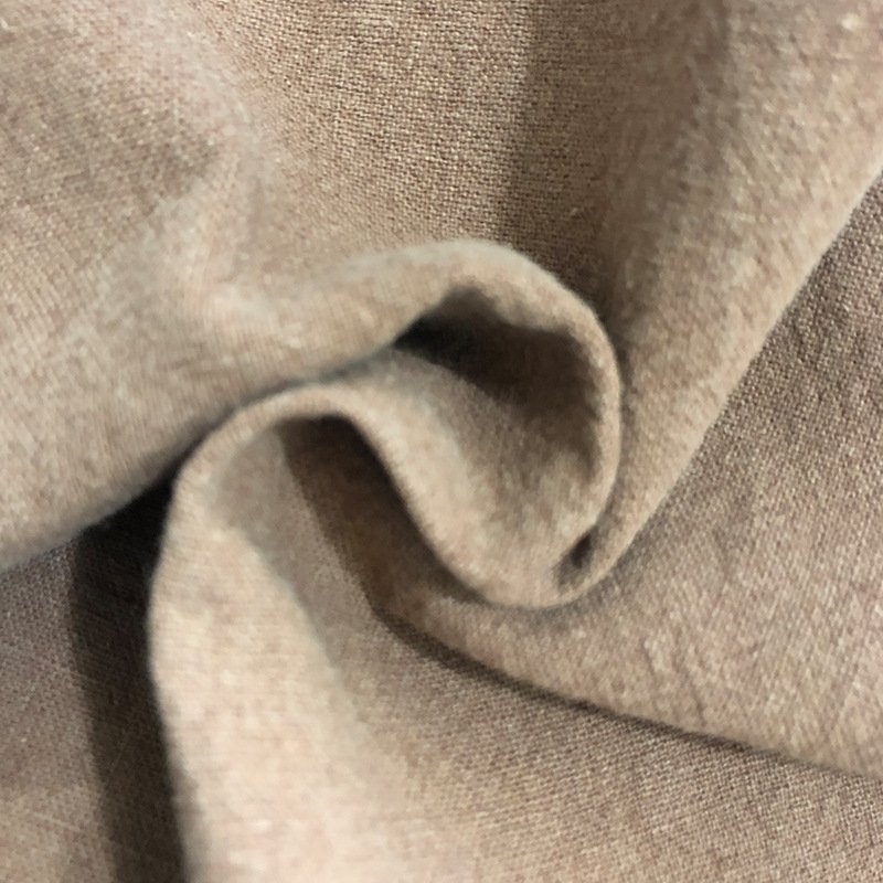 Wholesale 100% Pure Linen Plain Dyed Sand Wash Fabric