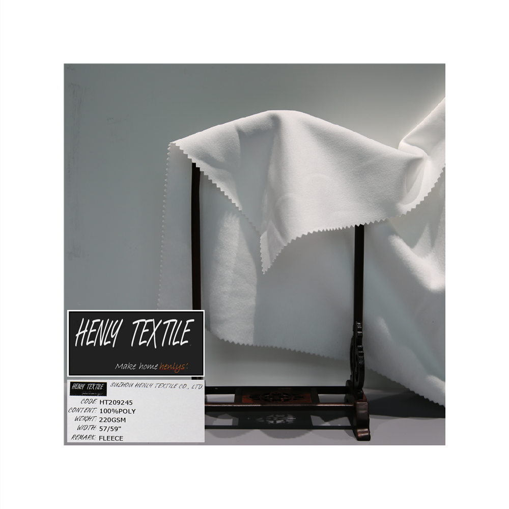 RTS HT209245 MEDIUM WEIGHT POLYESTER KNITTED BRUSHED INTERLOCK PFP FABRIC