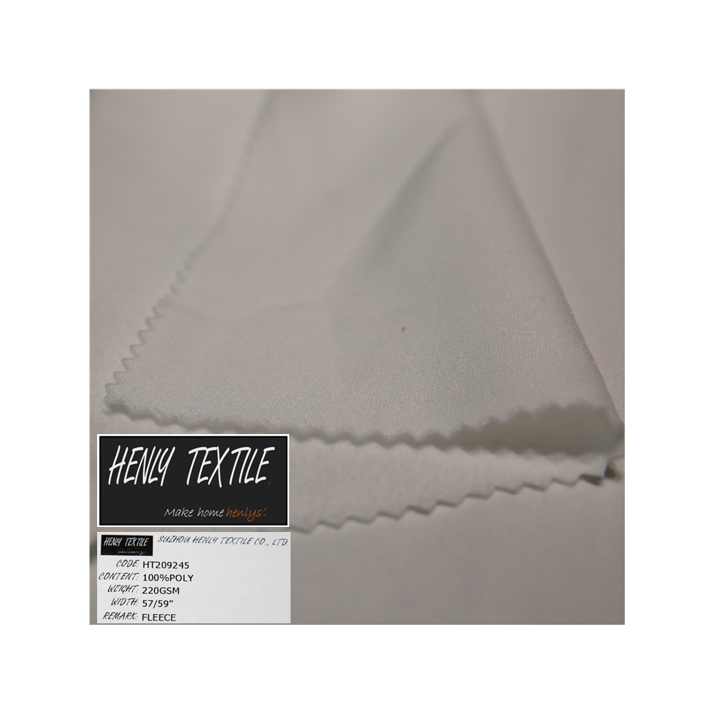 RTS HT209245 MEDIUM WEIGHT POLYESTER KNITTED BRUSHED INTERLOCK PFP FABRIC