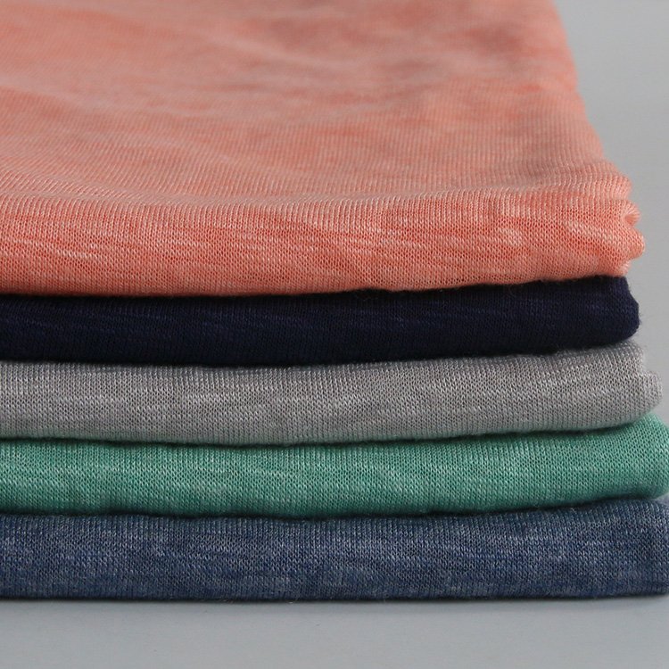 6038#55%rayon 45%polyester 120GSM TR knitted bamboo plain fabric for thin coat t-shirt summer knitted bamboo fiber jersey fabric