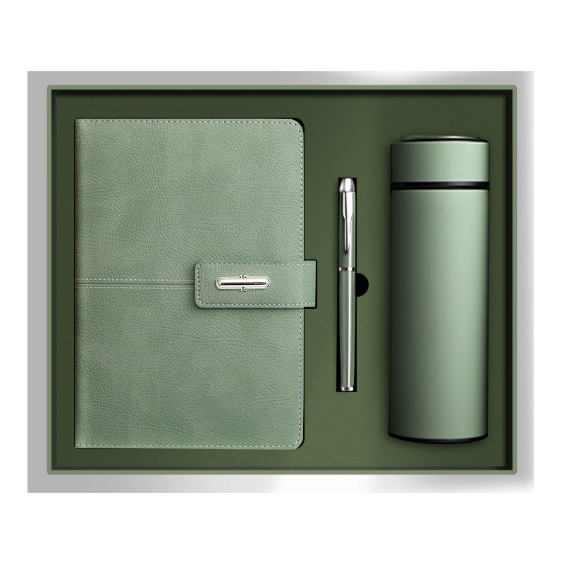 Wholesale Promotional Luxury Gifts Items Notebook Business Gift Thermos Cup Customizable Notebook Gift Set With Pen And Bottle