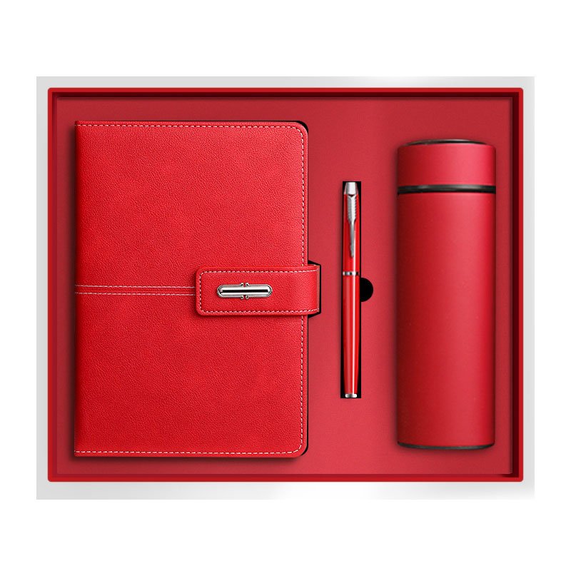 Wholesale Promotional Luxury Gifts Items Notebook Business Gift Thermos Cup Customizable Notebook Gift Set With Pen And Bottle