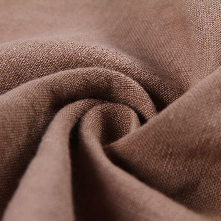 Most popular whole colored woven plain dyed european linen fabric pure 100%