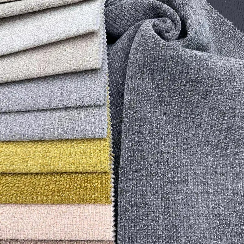 Factory Direct Supply Warp Knitted Woven Sofa Blanket Dyed Linen Fabric Upholstery