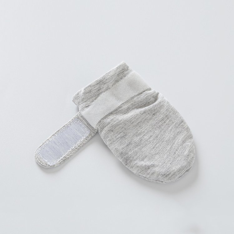 2021 Knit Cotton Bamboo Fiber 0-6 Months Infant Toddler Baby No Scratch Hand Teething Gloves Mittens Newborn Baby Mittens