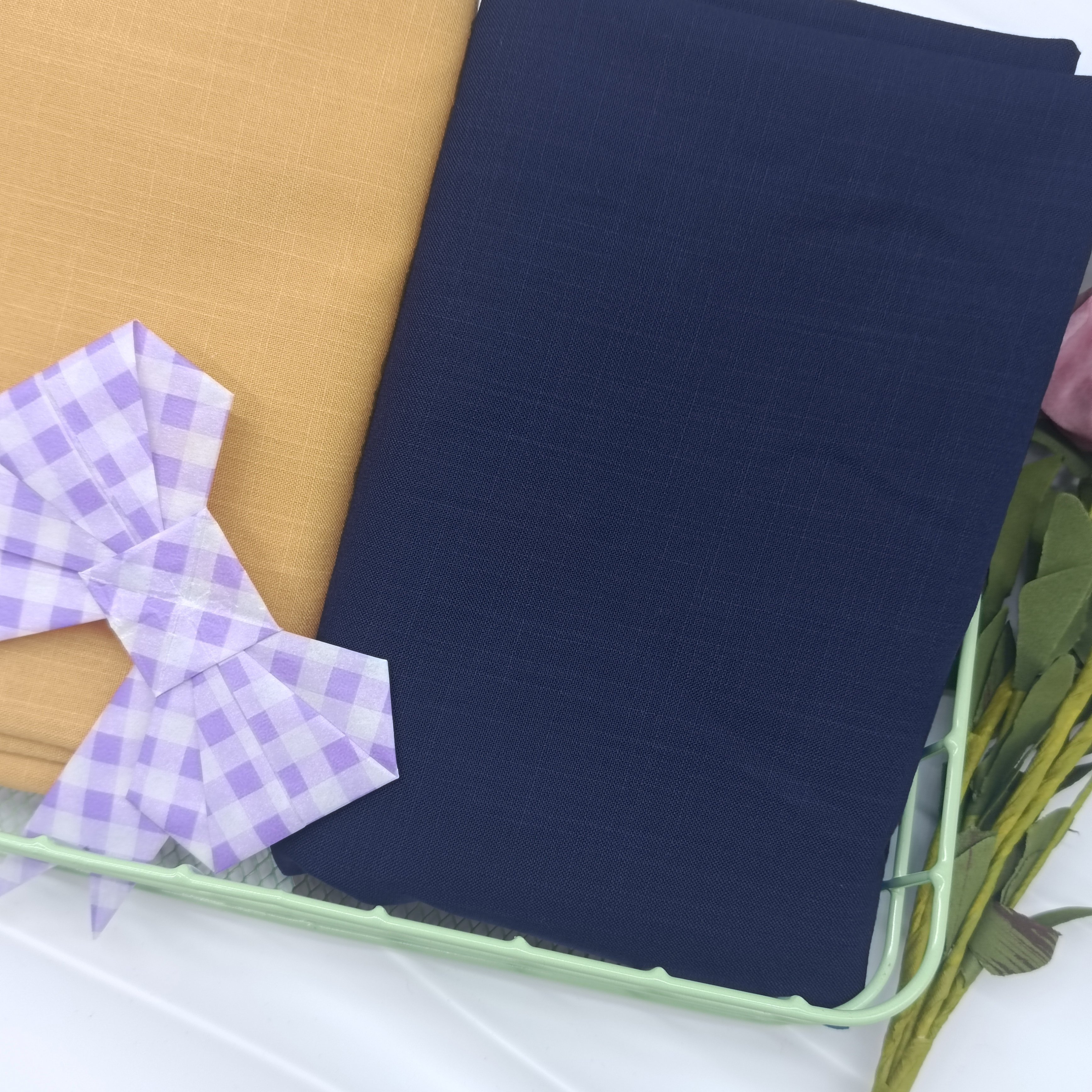 Stock lot slubby linen Summer fabric 100% polyester fabric for shirt