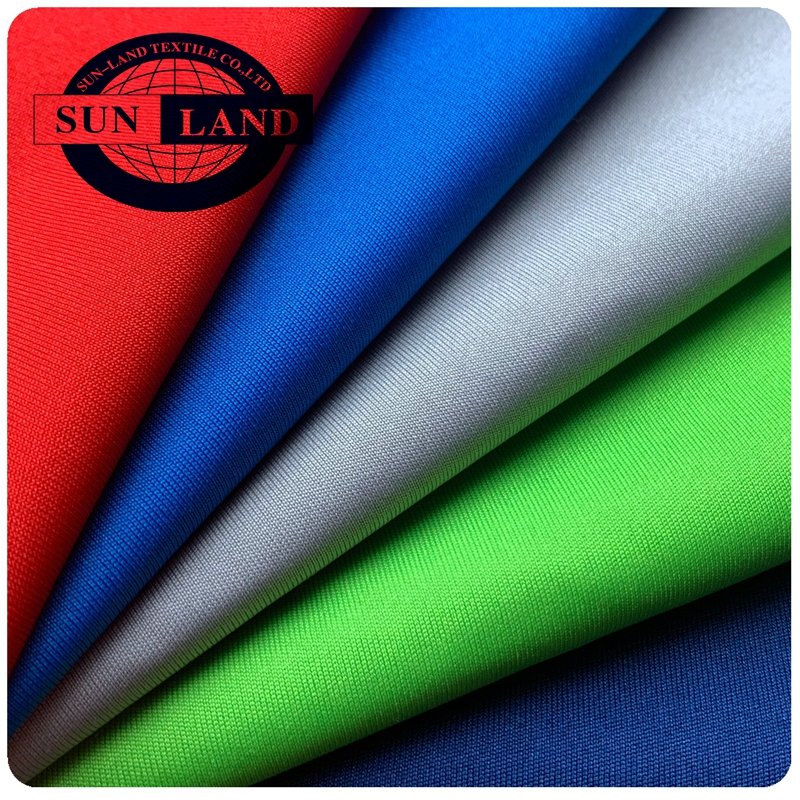 Summer running lining sports t shirts 100 polyester 75D/72F weft knitting interlock fabric