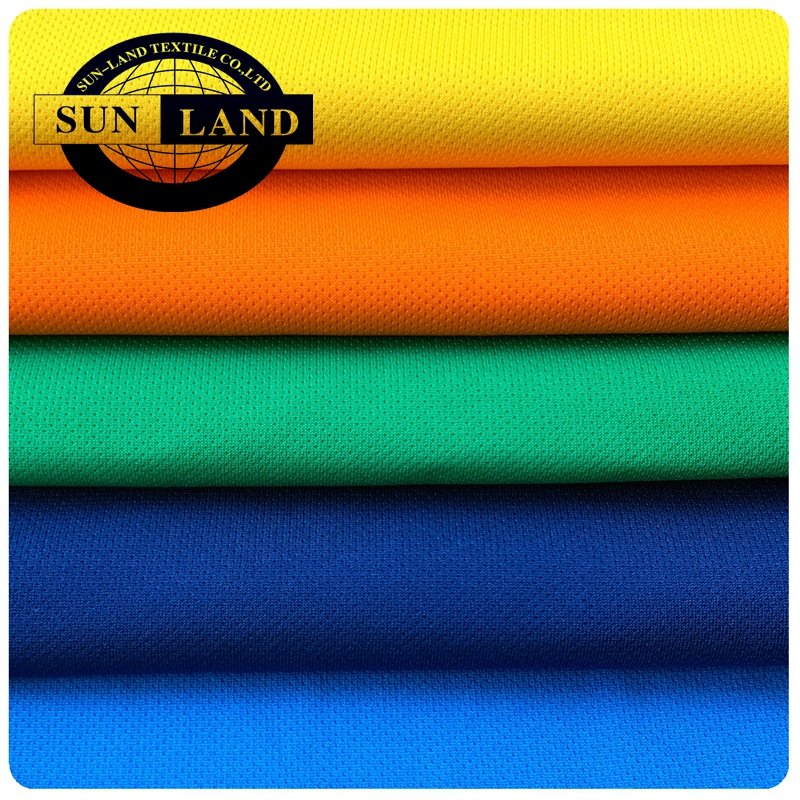 Summer running lining sports t shirts 100 polyester 75D/72F weft knitting interlock fabric