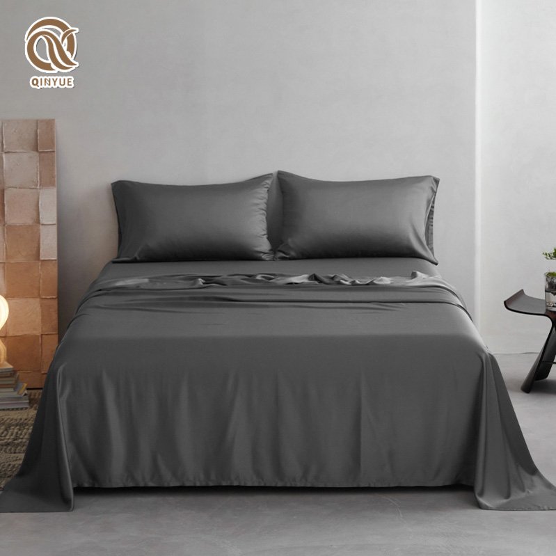 Best selling High quality Bed linen Luxury 60S 300TC 400TC Solid Color Organic Bamboo Duvet Cover Sets