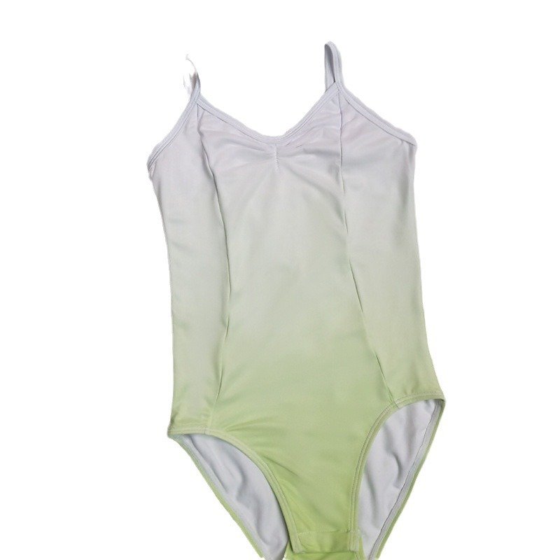 Children Camisole Cotton Ballet Leotards Girls Low Back Mesh Splice Dance Leotard