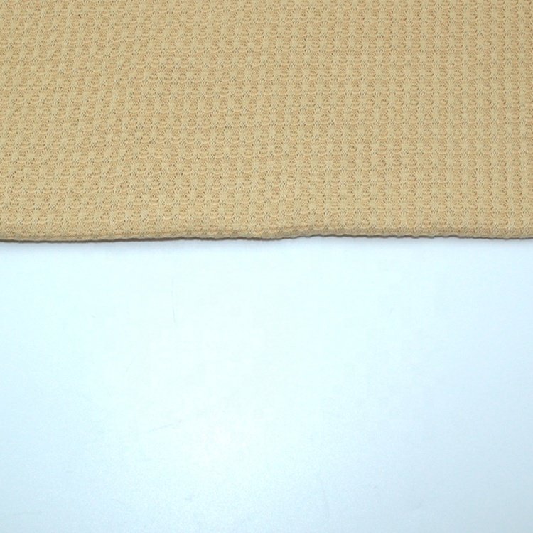 2023 Hot selling 100% polyester knitting waffle patterned cotton knitting fabric for dress