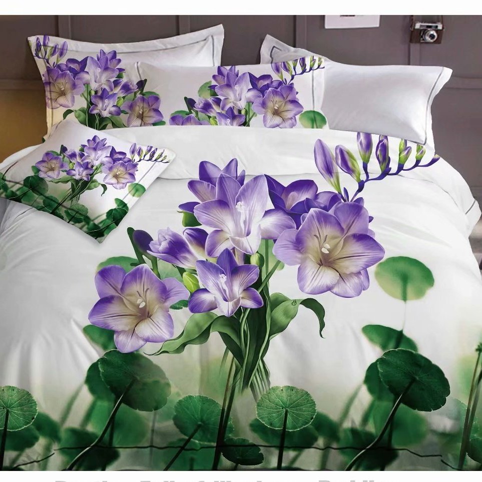 Factory low price 3D printed Textile fabric wholesale 100% Polyester Bed Making Bed Sheets Printed Fabric Linen Woven