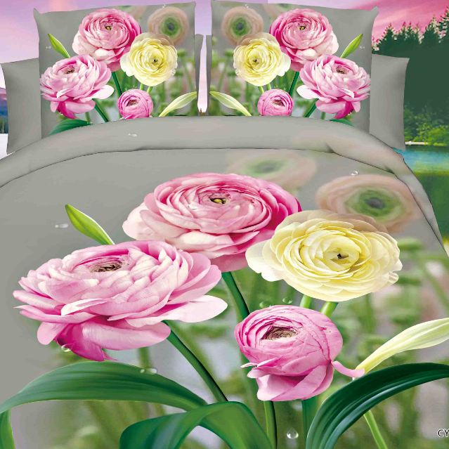 Factory low price 3D printed Textile fabric wholesale 100% Polyester Bed Making Bed Sheets Printed Fabric Linen Woven