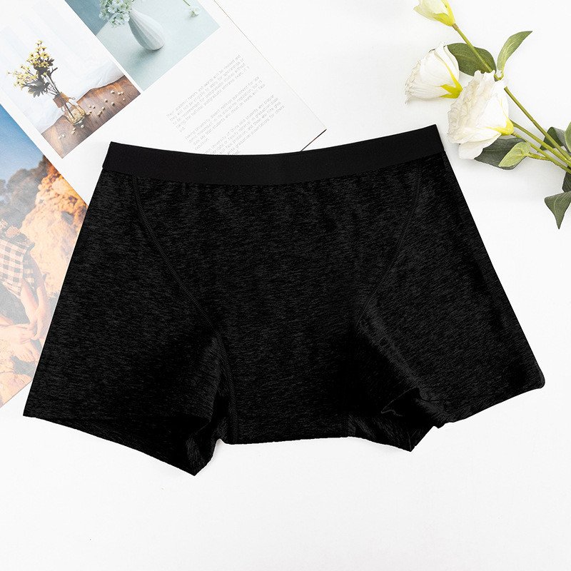 Overnight Period Shorts for Women Bamboo Viscose Absorbent Sleep Period Boyshorts Heavy Flow Menstrual Boxer Panties