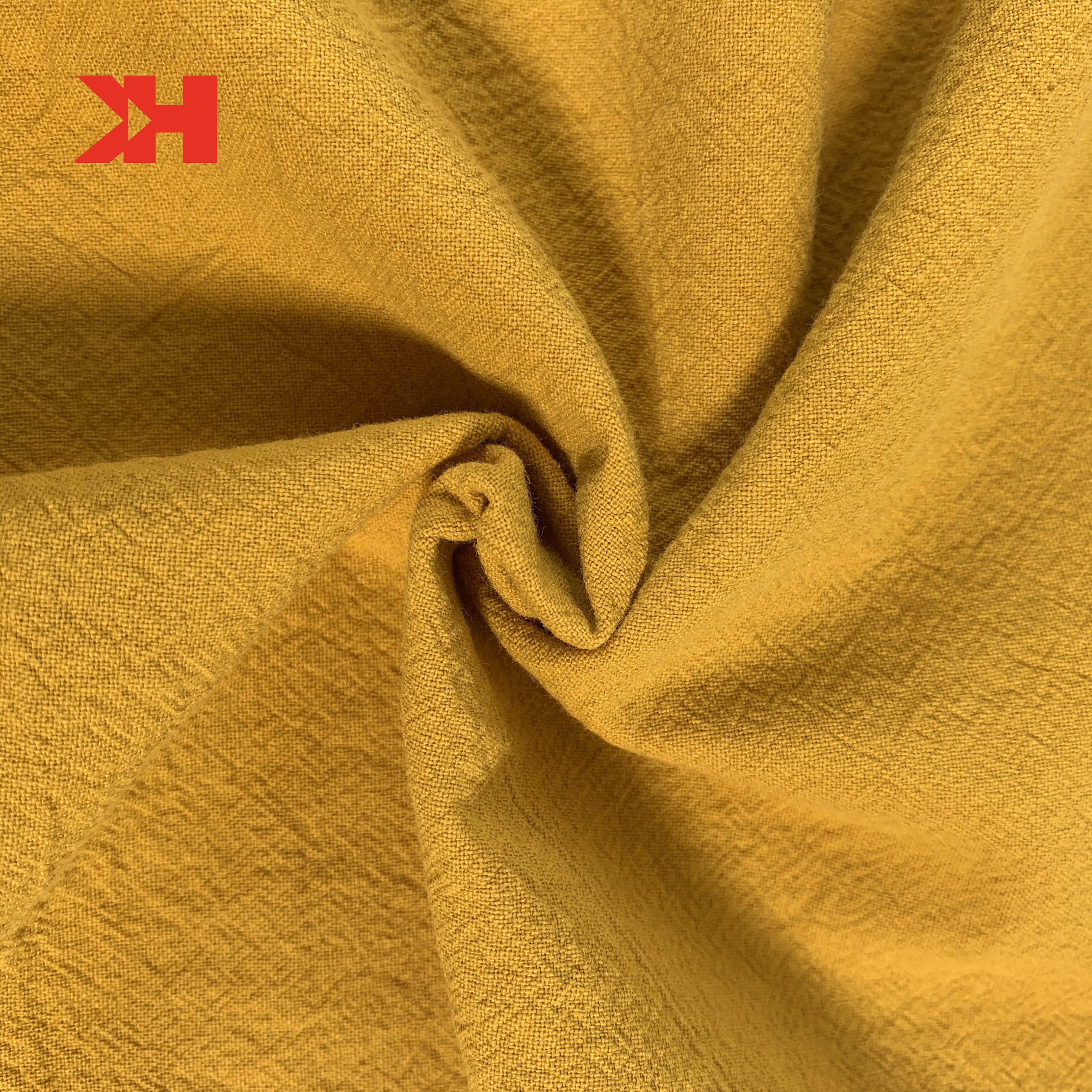 high quality cheap 140GSM women organic washed 100% linen cotton dress fabric for men casual shirt