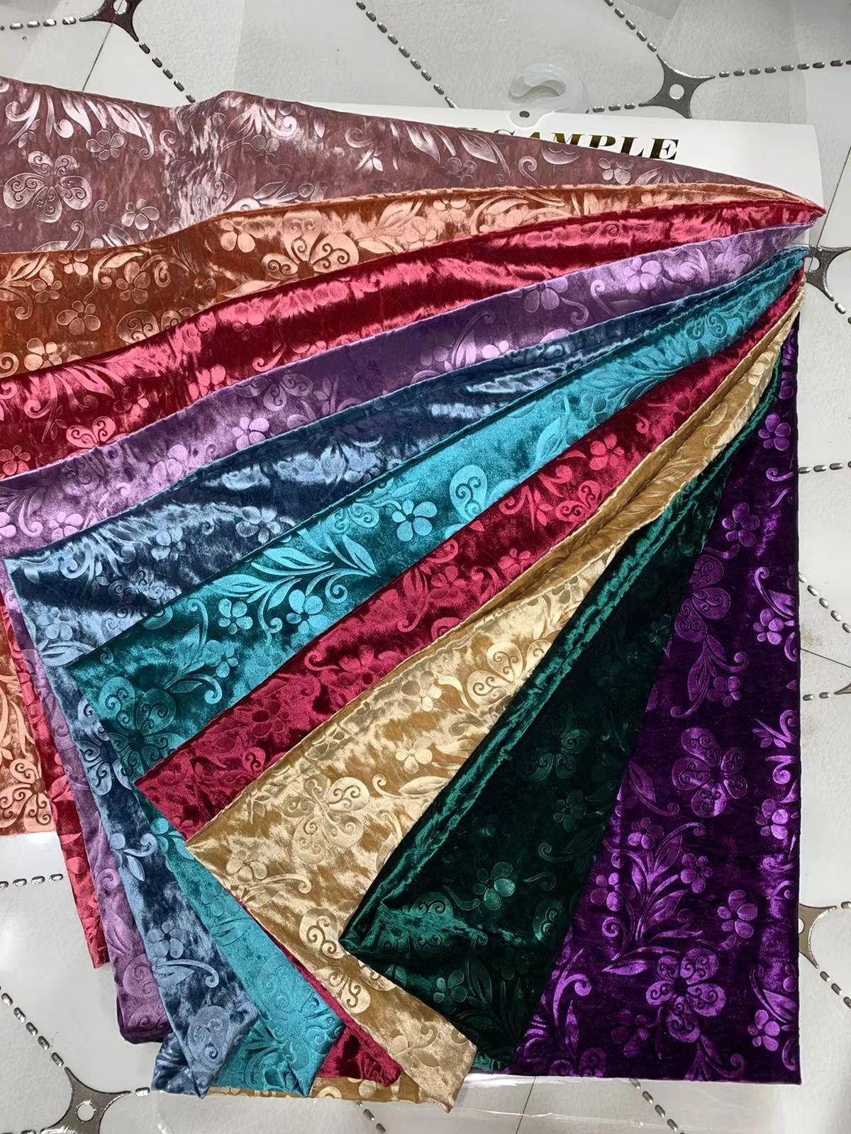 Wholesaler 100% polyester Sofa Cover Cloth Living Room Sofa Upholstery Custom 3D Embossed Velvet Fabric