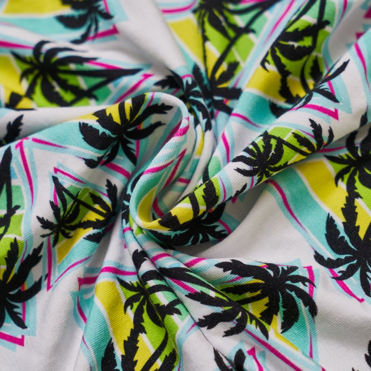 Custom bamboo fiber fabric digital printing bamboo spandex cotton jersey baby kids fabric wholesale