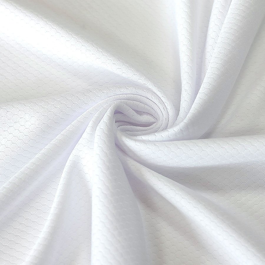 Fast Dru Honeycomb 100%Polyester White Fabric Football Mesh Fabric For Ball Sports T-shirts sublimation