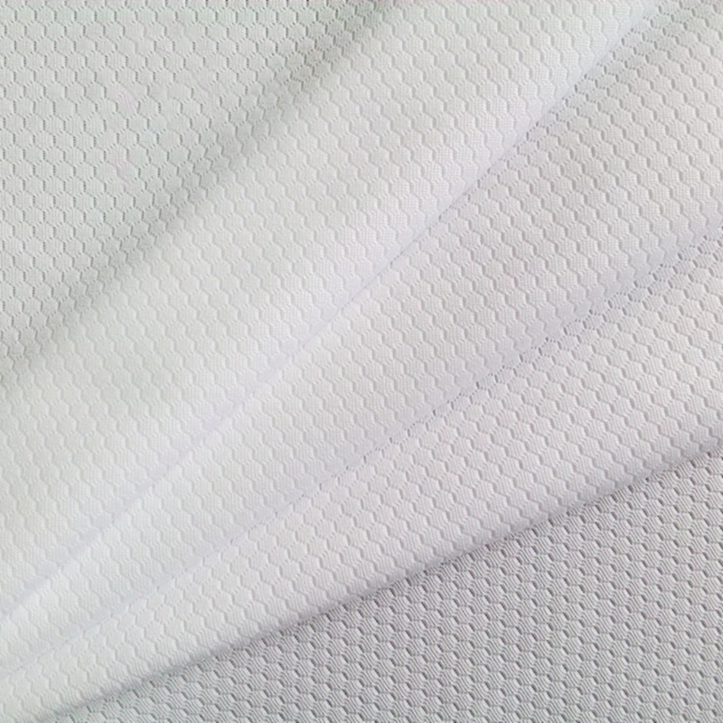 Fast Dru Honeycomb 100%Polyester White Fabric Football Mesh Fabric For Ball Sports T-shirts sublimation