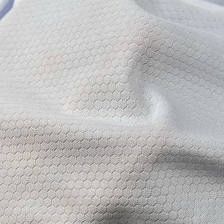 Fast Dru Honeycomb 100%Polyester White Fabric Football Mesh Fabric For Ball Sports T-shirts sublimation