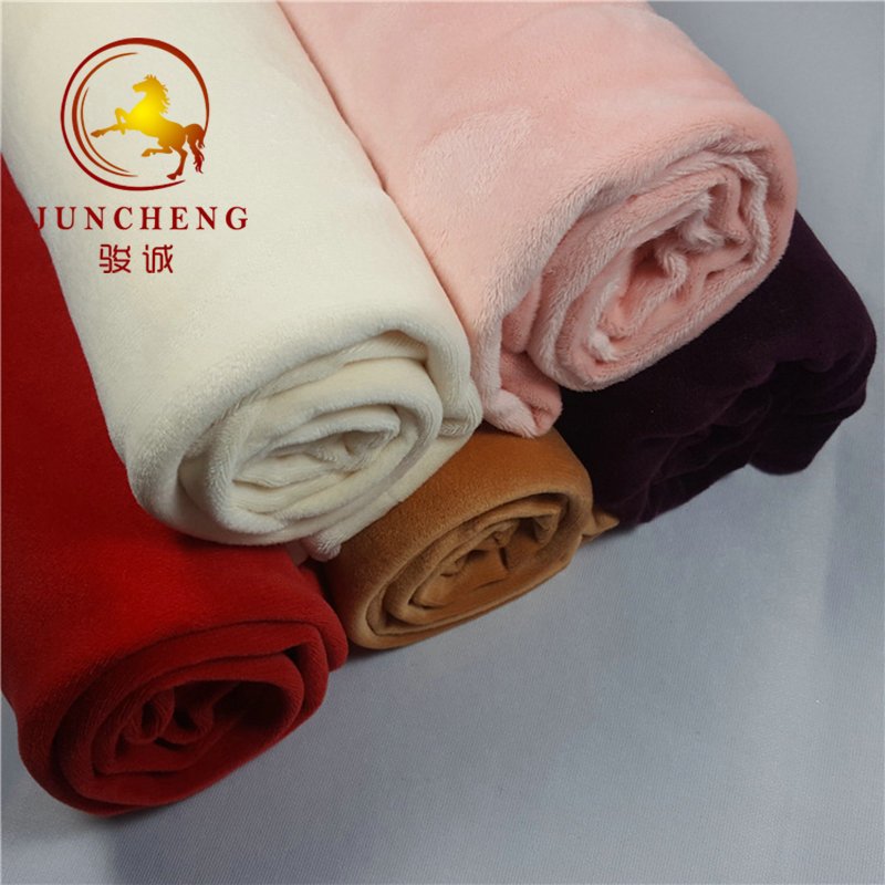 Hot sell solid polyester fabric crushed super soft velvet for toy