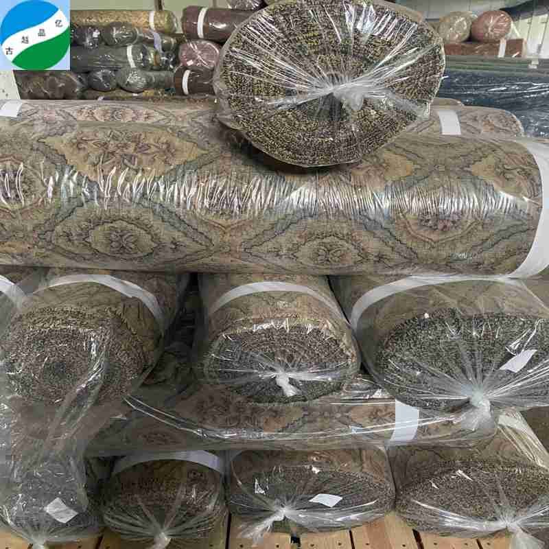 High quality polyester chenille jacquard stock fabric for sofa furniture upholstery with cheap meter price from keqiao